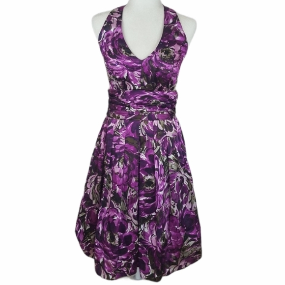 Vintage Jessica Howard Floral Halter Dress - Picture 2 of 3